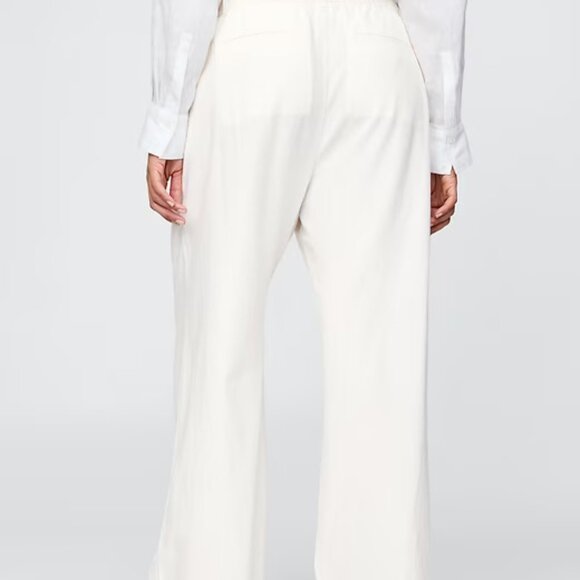 365 High Rise Linen-Blend Trousers | New Off White | Size 4 | NWT | GAP - Picture 5 of 6